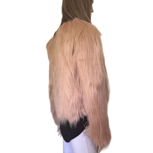 Missguided Jacket Coat Sasquatch Furry Faux Fur Teddy Fox Duster Versatile NWOT - Picture 4 of 12